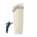 Insulated Straw Lid Water Bottle with Handle