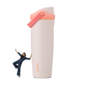 Insulated Straw Lid Water Bottle with Handle