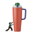 Insulated Straw Lid Tumbler