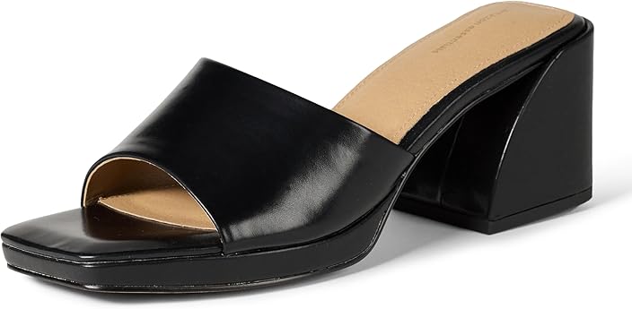 Women's Platform Block Heel Mule Sandals