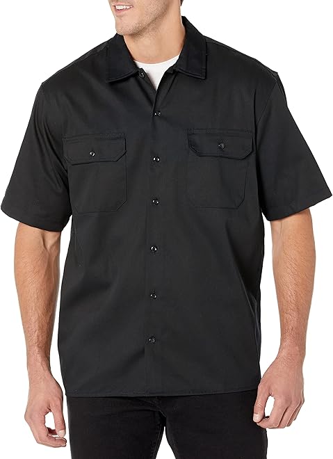 Men's Relaxed-Fit Stain and Wrinkle-Resistant Short-Sleeve Work Shirts