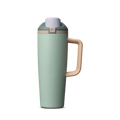 Insulated Straw Lid Water Bottle with Handle